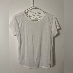 Large White Crossback workout Tshirt